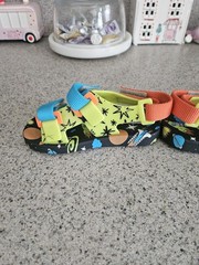 Mini Melissa Beach Slide Space Print Strappy Sandals Multicolor Kids US 8