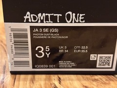 Nike Ja 3 SE GS Outer Space Photon Dust Black IQ0839 001 Size 3.5Y