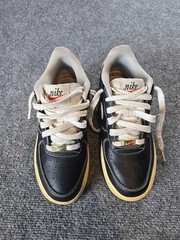 Nike Air Force 1 ‚White Stitching‘ Black Sneaker No Insoles Size 6Y DB1560-001