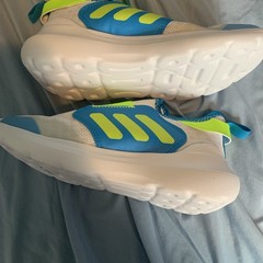 adidas FortaRun Kids Slip-On Cloudfoam Mesh Colorblock Sneaker Blue size 2