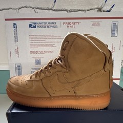 Nike Air Force 1 High Top Leather Sneaker Brown Kids 6.5Y EU 39