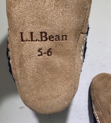 L.L. Bean Cozy Slipper Bootie’s Bright Navy Fleece Lined Unisex Toddler Size 5-6