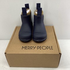 Merry People Bobbi Ankle Rain Boot Oxford Blue/Tan KIDS 6