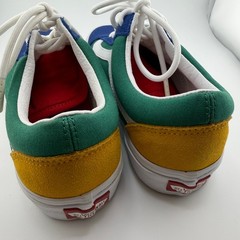 Vans Old Skool Sneakers Kids 5 Blue Green Yellow Red Excellent Colorblock Skate