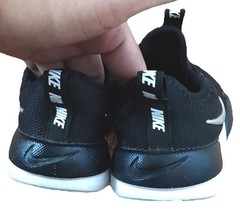Nike Black White Silver Slip On Sneaker Shoes Small Kid Size *See Description*
