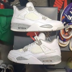 DJ4699 100 Air Jordan 4 Retro GS ‚White Oreo‘ Size 6.5y Nike Original Box Used