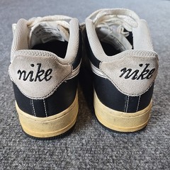 Nike Air Force 1 ‚White Stitching‘ Black Sneaker No Insoles Size 6Y DB1560-001