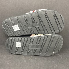 Puma Junior Size 7 Cool Cat Bold Boys BX JR Slide Sandals White Black Red Kid 7C