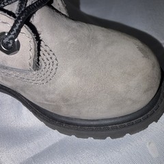 Timberland 6-Inch Premium Waterproof Medium Grey Nubuck Boots Toddler Kid Size 8