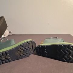 Target Kids Dinosaur Rain Boots Blue/Green Yellow Spikes Pull-On Mid-Calf 12