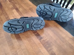 Thom McAn Kids Youth Leather Flip Flops Size 11 1/2, Black EverFlex Super Nice