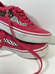 Vans Old Skool Pink Butterfly Flower Shoes Sneakers Size Kids Youth US Missy 2.0