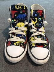 Converse Chuck Taylor All Star Dinosaur Mid High Top Shoes Kids Size 1