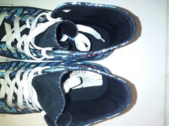 Converse All Star Size 5 1/2 Unisex Blue Black Snake High Top Sneakers
