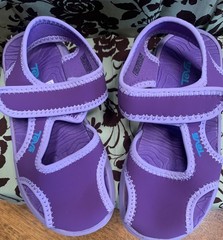 Teva Tidepool Lavender Strappy Sandals Unisex Kids Hook & Loop Lightweight 10