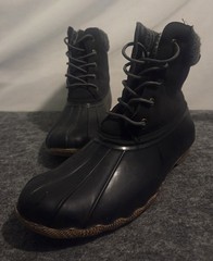 Fab Kids Snow Duck Boots Kids Size 6 Black Grey Sweater Cuff Big Kids