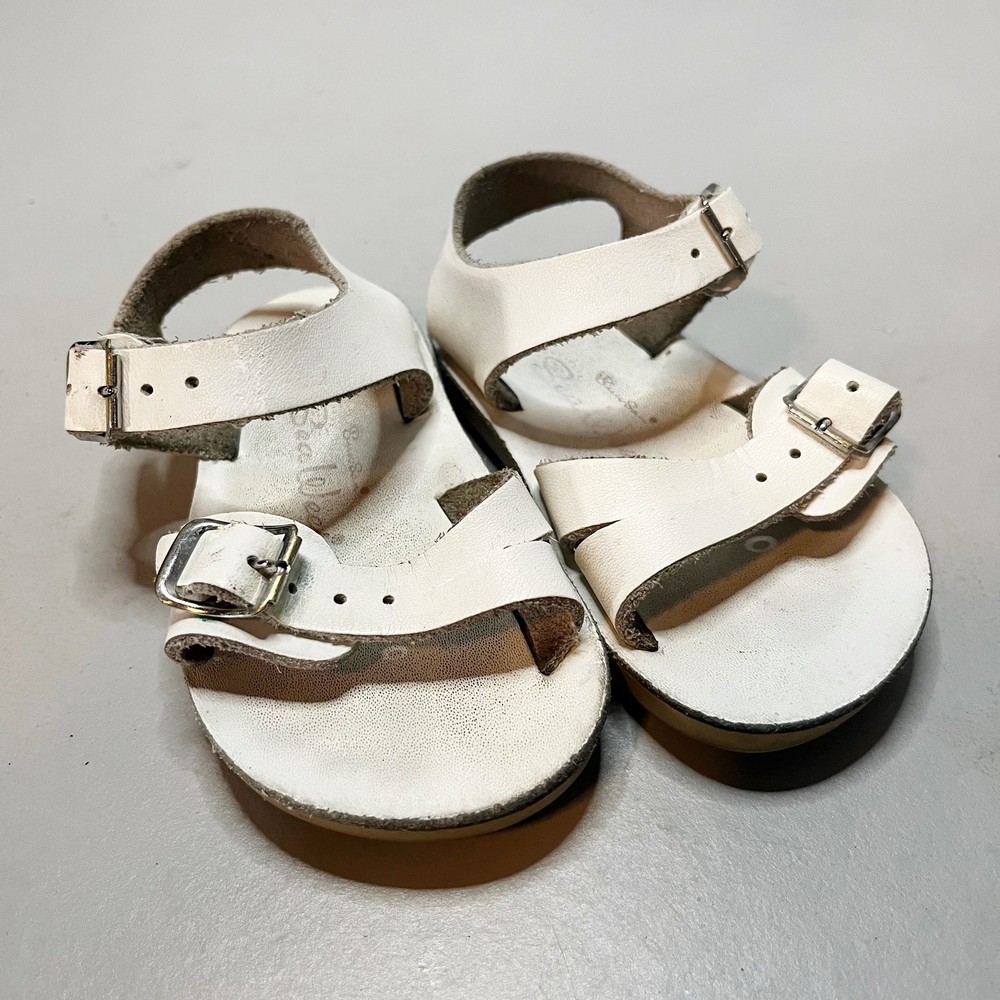 Seewees By Hoy Saltwater Sun Sans Sandals Unisex Kids 4 US 5 White Ocean Beach