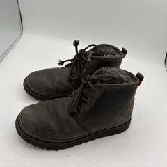 UGG Neumel II Boots Gray Brown Shearling US 5 Suede #1017322K Wool Insole