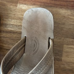 Rainbow Leather Flip Flops Kids Size 11-12 Premier Leather Beach SEE MEASUREMENT