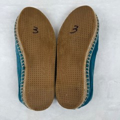 Salvatore Ferragamo Teal Velvet Espadrille Loafers Gold Buckle Italy EU 28 0W