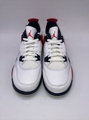 Jordan 4 Retro White/Fire Red-Black (BQ7669 161) Kid’s Sizes 2Y-3Y