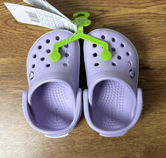 Crocs Unisex-Child Crocband Clogs Lavender/Neon Purple Size 4 Toddler