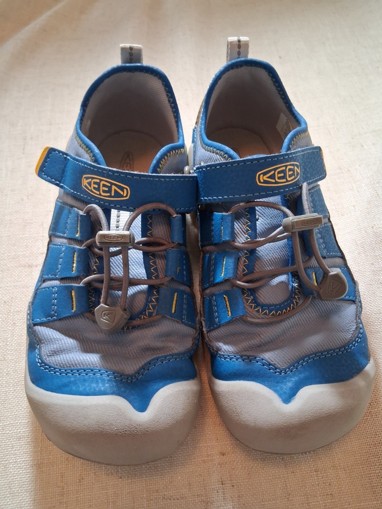 KEEN Kids Blue Yellow Hook Loop Water Ready Sport Sandals Sneakers Size 2