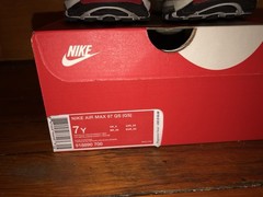Nike Air Max 97 QS GS Metallic Gold Varsity Red 7Y Synthetic Mesh Sneaker