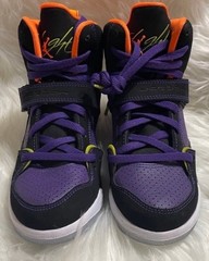 Jordan Flight 45 High Premium GS High Top Sneakers Black/Purple/Orange 1Y