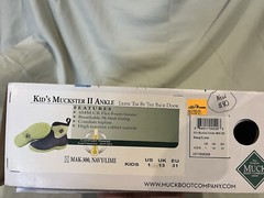 MUCK KID’S MUCKSTER ANKLE WATERPROOF BREATHABLE RAIN/SNOW BOOT sz 1 US