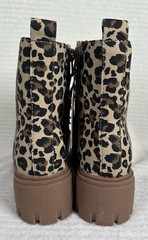 thereabouts TH Blakely Leopard Lace-Up Ankle Combat Boots Side Zipper Kids 12M