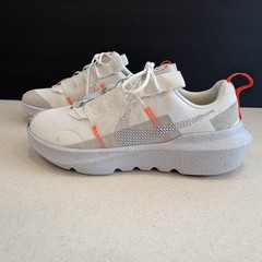 Nike Crater Impact DB3551-100 White Volt Orange Men/Women Size 7Y (Women 8.5)