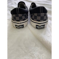 Vans Kids Slip-On Checkerboard Black Pewter Grey Sneakers Size 12.5 Kids