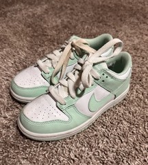 Nike Dunk Low PS White Mint Foam Green FZ3536-100 Kids Size 13C READ
