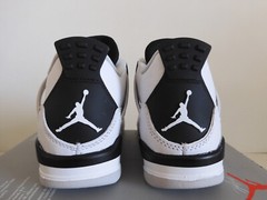 Nike Air Jordan 4 Retro (Gs) White-Black-Grey Sz 3.5Y [408452-111]