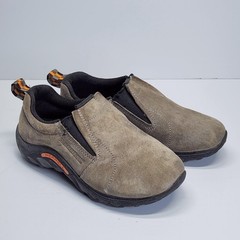 Merrell Jungle Moc Shoes Kids Size 1.5W Brown Suede Slip On Casual Low Top