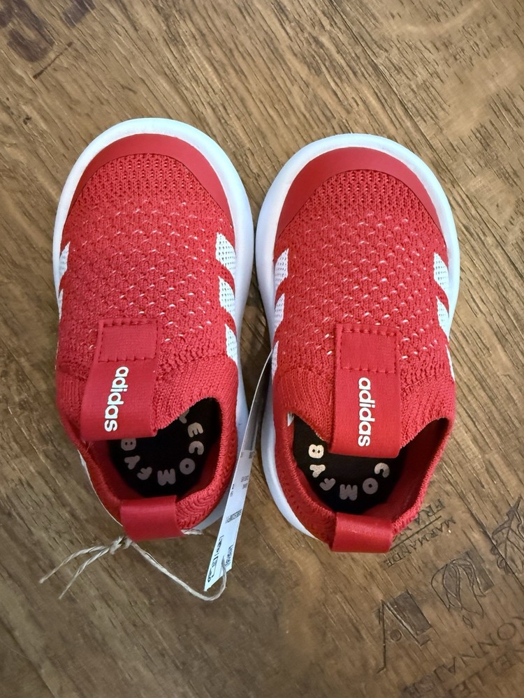 Adidas Bubble Comfy Red Running Slip on Shoes Kids Size 6K