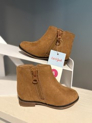 Cat & Jack Penelope Faux Suede Bootie Camel Unisex Kids Size 5 Flexible Outsole