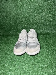 Nike Air Jordan 1 OG Low Boys Size 3Y Metallic Silver Basketball Shoes Sneakers