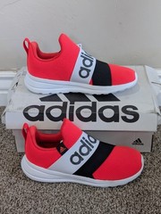 Size 3.5 Youth Unisex Adidas Lite Racer Adapt 6.0K Pull On Red Running Shoes