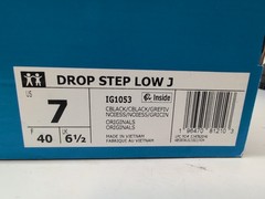 Adidas Drop Step Low J Original Sneakers Kids Unisex Shoes US 7 Black IJ1053