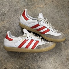 Adidas Samba Originals OG Youth Size 4 1/2 White Collegiate Red Gum JI4463