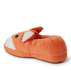Dearfoams Kid Emery Critter Closed Back Animal Slipper – Organic Spice Size