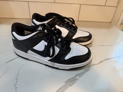 Nike Dunk Low GS Black White Unisex Kids Sneakers Leather 6.5Y CW1590-100