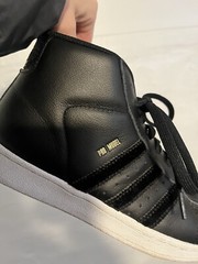 Adidas Pro Model Black Athletic Shoes ADV US Sz 4 Velvet Gold Finishing