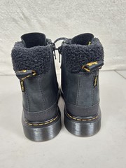 NEW Dr. Martens 1460 Collar J Black Leather Boots Big Kids US Junior Size 3