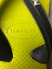 Youth Havaianas Flip Flops – Gray Lime Green Kids Size 25-26D (US 9 Kids) EUC