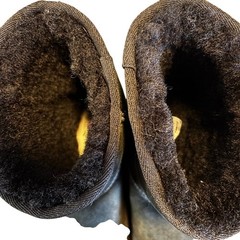 UGG Kids Classic Size 4 Short II Boots Black Suede Shearling 1017703K NEW