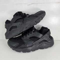 Nike Air Huarache Run GS Triple Black 654275-016 Youth 6 Women 7.5 Sneaker Shoes