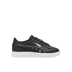 PUMA Smash 3.0 Dance Party Glitter Logo Lace Up Toddler Girls Black Sneakers C